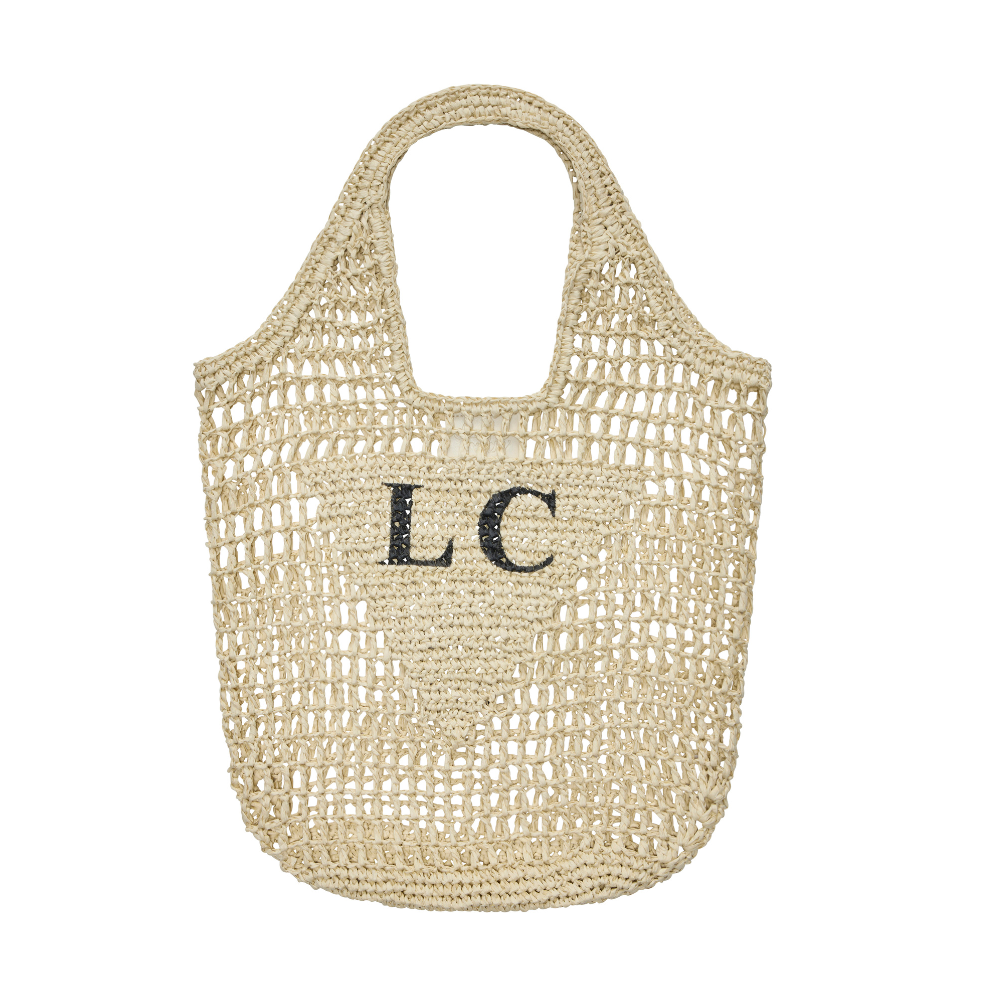 Personalised Woven Raffia Bag