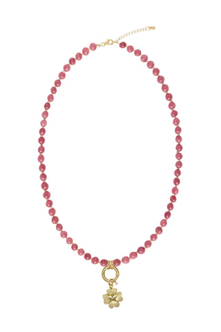 Sadie Charm Necklace - Red Ruby