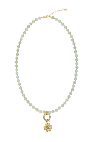 Sadie Charm Necklace - Light Green Aventurine