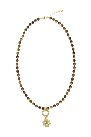 Sadie Charm Necklace - Brown Tiger Eye