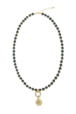 Sadie Charm Necklace - Blue Jade