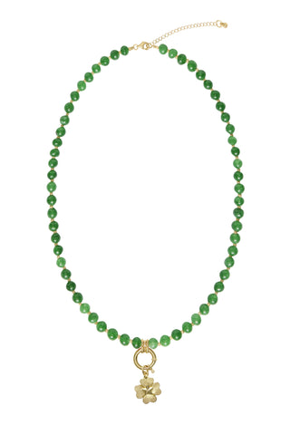 Sadie Charm Necklace - Green Jade