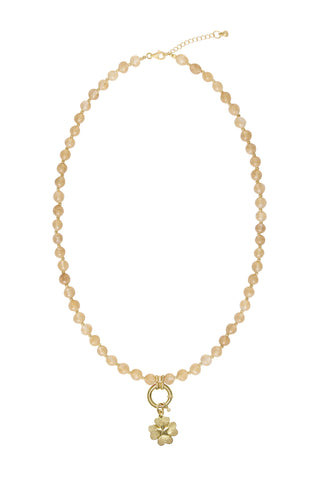 Sadie Charm Necklace - Yellow Jade