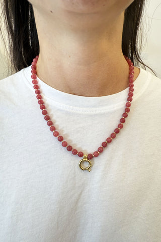 Sadie Charm Necklace - Red Ruby