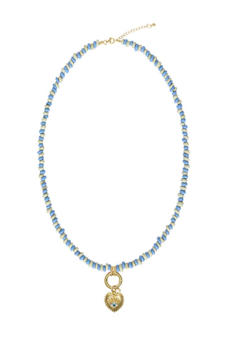 Sadie Charm Necklace - Mixed Blues