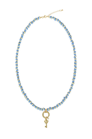 Sadie Charm Necklace - Mixed Blues