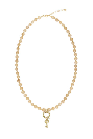 Sadie Charm Necklace - Yellow Jade