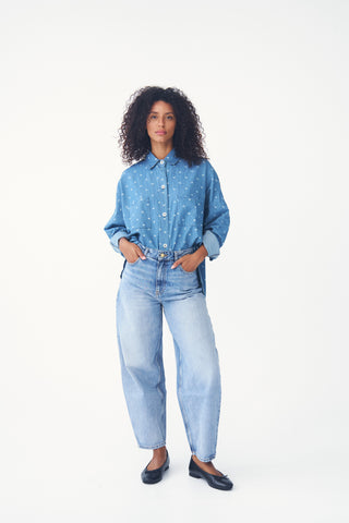 Ezra Set in Blue & White Hearts