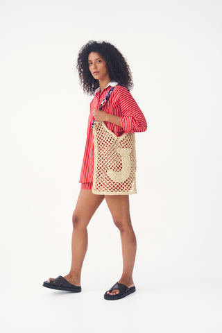 Ezra Set in Red & White