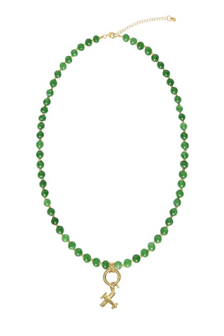 Sadie Charm Necklace - Green Jade