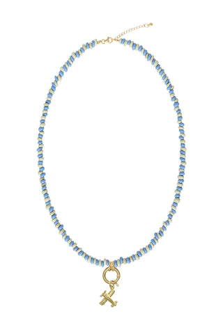 Sadie Charm Necklace - Mixed Blues