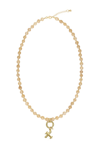 Sadie Charm Necklace - Yellow Jade