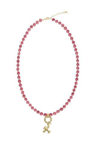 Sadie Charm Necklace - Red Ruby