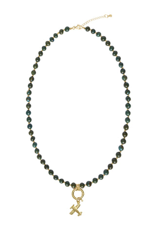 Sadie Charm Necklace - Blue Jade