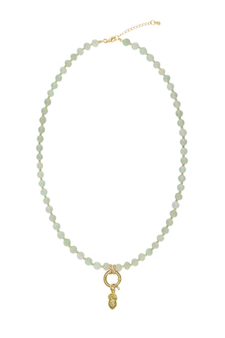 Sadie Charm Necklace - Light Green Aventurine