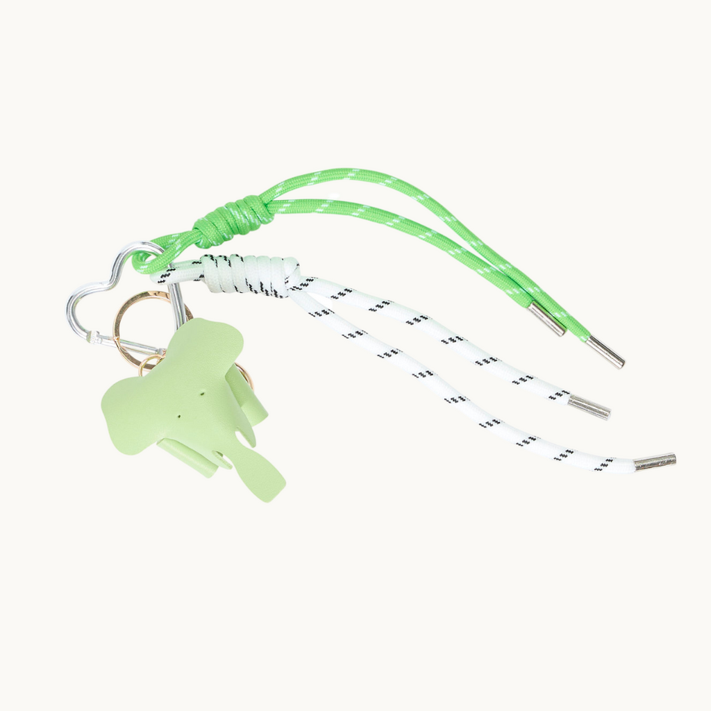 Bag Charm - Green Elephant