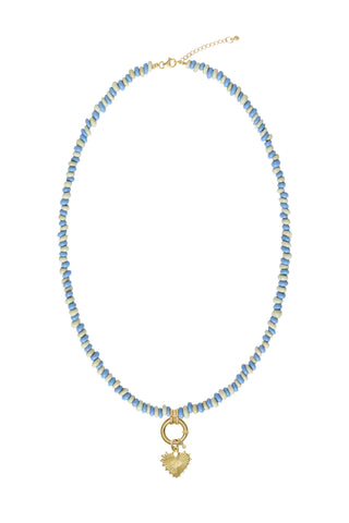 Sadie Charm Necklace - Mixed Blues