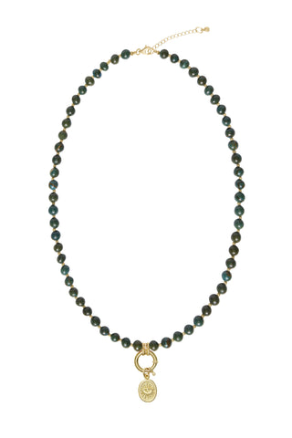 Sadie Charm Necklace - Blue Jade
