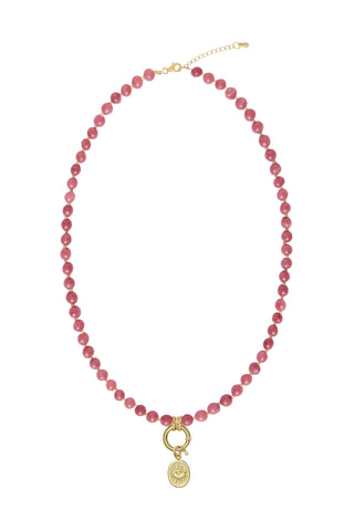 Sadie Charm Necklace - Red Ruby