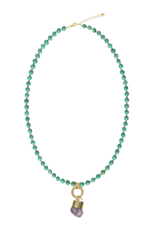 Sadie Charm Necklace - Turquoise