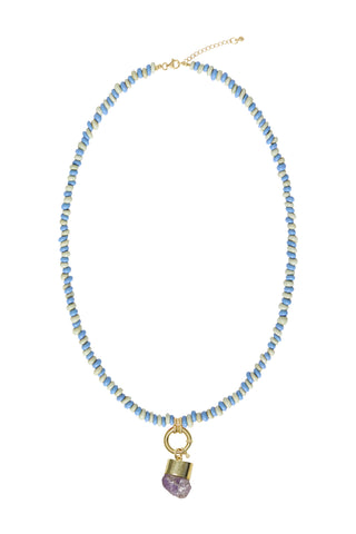 Sadie Charm Necklace - Mixed Blues
