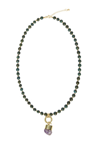 Sadie Charm Necklace - Blue Jade