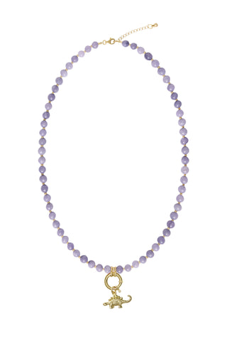 Sadie Charm Necklace - Purple Angelite