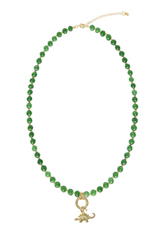 Sadie Charm Necklace - Green Jade