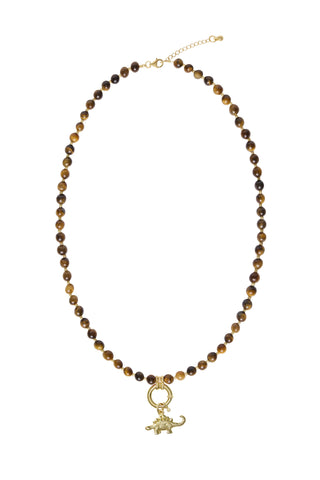 Sadie Charm Necklace - Brown Tiger Eye
