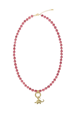 Sadie Charm Necklace - Red Ruby