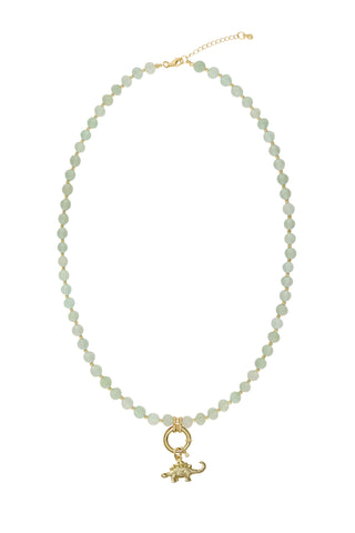 Sadie Charm Necklace - Light Green Aventurine