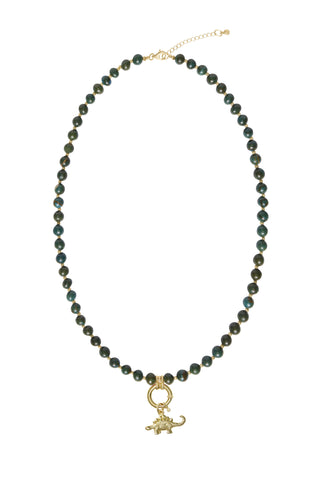 Sadie Charm Necklace - Blue Jade