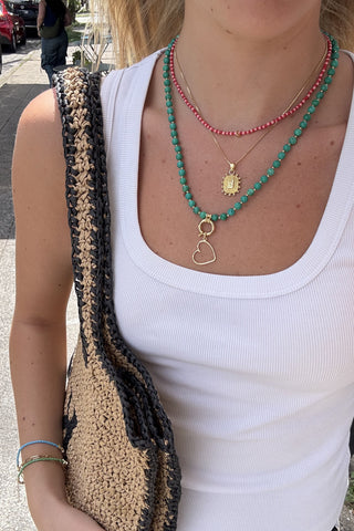 Sadie Charm Necklace - Turquoise