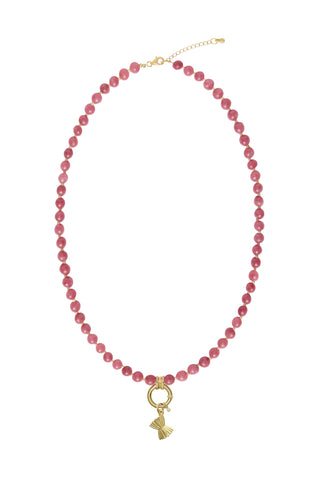 Sadie Charm Necklace - Red Ruby