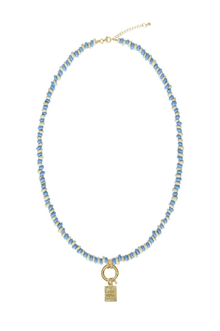 Sadie Charm Necklace - Mixed Blues