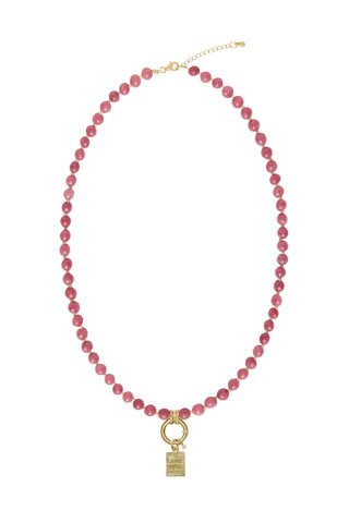 Sadie Charm Necklace - Red Ruby