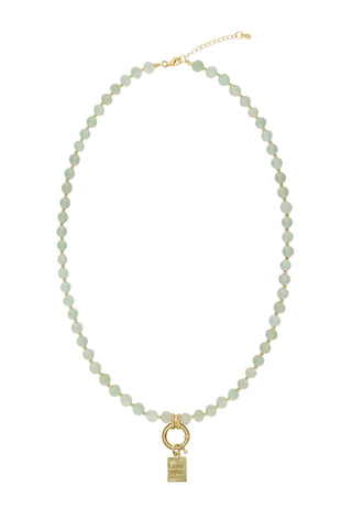 Sadie Charm Necklace - Light Green Aventurine