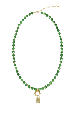 Sadie Charm Necklace - Green Jade
