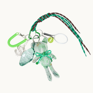 Bag Charm - Green Tennis Teddy Bear