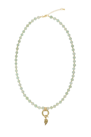 Sadie Charm Necklace - Light Green Aventurine