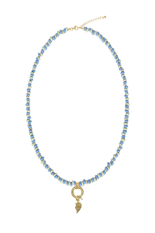 Sadie Charm Necklace - Mixed Blues