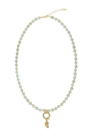 Sadie Charm Necklace - Light Green Aventurine