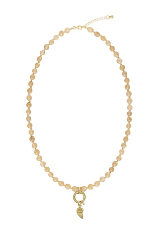 Sadie Charm Necklace - Yellow Jade