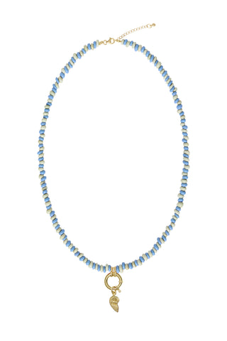 Sadie Charm Necklace - Mixed Blues