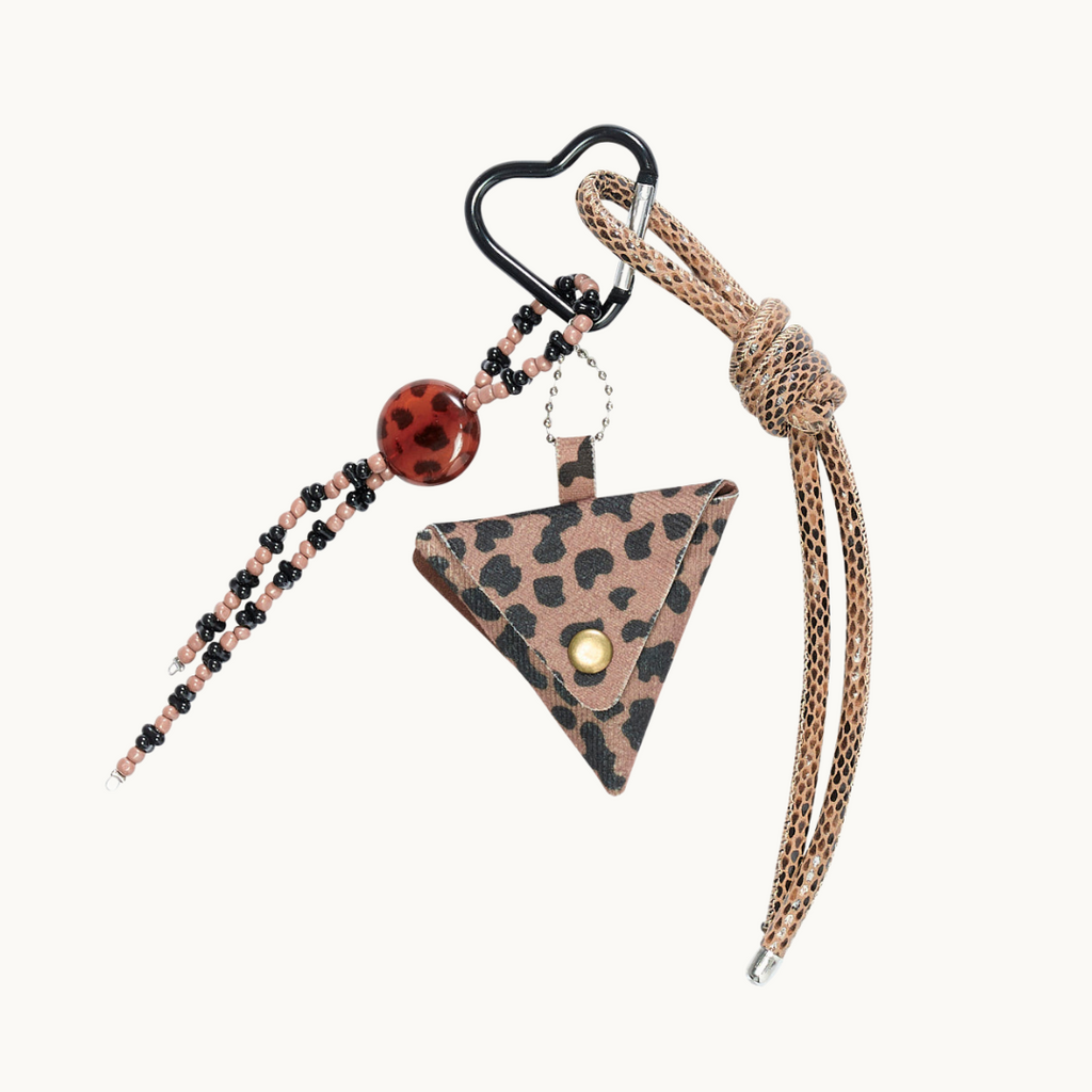 Bag Charm - Brown Leopard Print Coin Purse