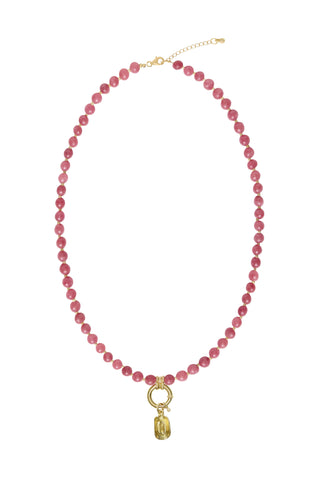 Sadie Charm Necklace - Red Ruby