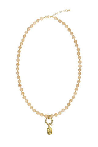 Sadie Charm Necklace - Yellow Jade