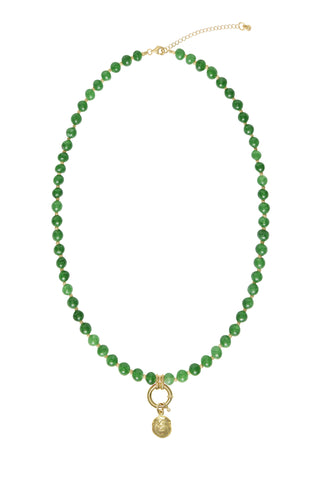 Sadie Charm Necklace - Green Jade