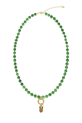 Sadie Charm Necklace - Green Jade