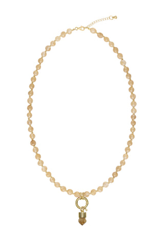 Sadie Charm Necklace - Yellow Jade
